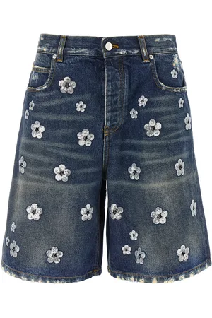 Marc Jacobs Sequin Daisy Wide Leg Bermuda Shorts
