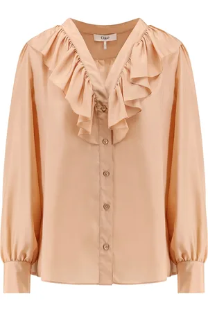 Chloé Silk Shirt With Rouches