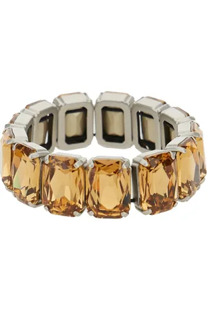FORTE FORTE Forte_Forte Bracelet With Crystal Embellishments And Elastic Wristband In Glass And Brass Woman