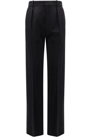 Saint Laurent Tuxedo Wool Trouser With Lateral Satin Bands