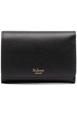 MULBERRY Wallet With Logo And Button Fastening In Grained Leather