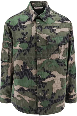 VALENTINO Cotton Jacket With Camouflage Motif