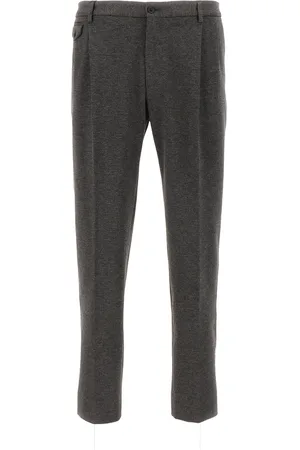 Dolce & Gabbana Dark Grey Stretch Viscose Blend Chino Pants