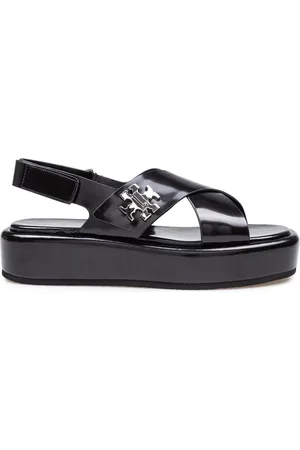 Tory Burch T Lock Sandal With Platform In Leather