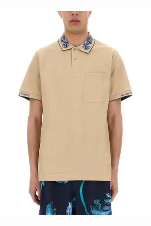 VERSACE Polo Shirt With Baroque Outline Collar