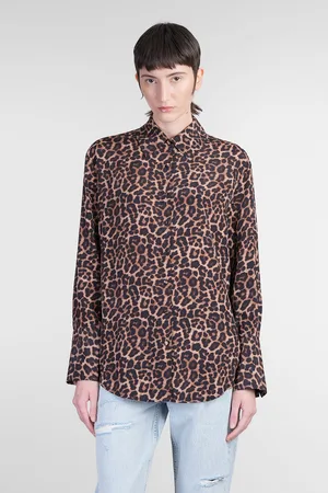 ANINE BING Bridget Shirt In Animalier Viscose