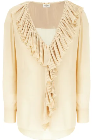 Saint Laurent Beige Silk Blouse