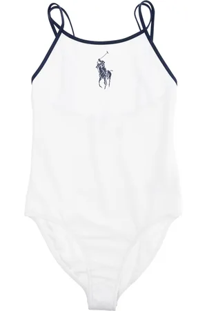 Ralph Lauren Swimsuit With Pony Detail On The Front And Spaghetti Straps In Tech Fabric Stretch Girl