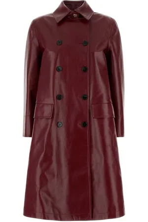 Gucci Burgundy Nappa Leather Coat