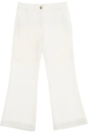 Max&Co. Pants With Belt Loops And Button With Logo In Cotton Girl