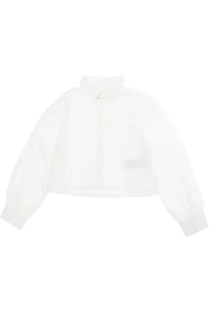 Max&Co. Shirt With Classic Collar And Tonal Logo Embroidery On The Front In Cotton Girl