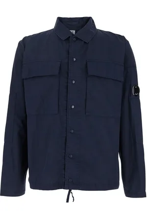 C.P. Company C. P. Company Jacket With Classic Collar And Logo Patch On The Sleeve In Cotton Man
