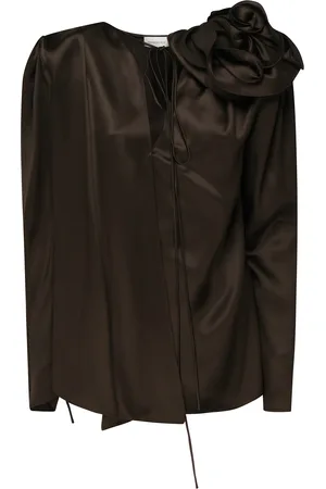 MAGDA BUTRYM Classic Silk Blouse With Application