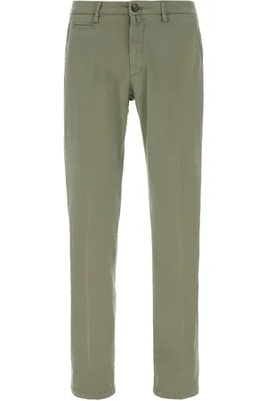 BRIGLIA Sage Green Stretch Cotton Pants