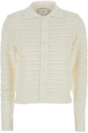 DUNST Cardigan With Spread Collar In Cotton Woman