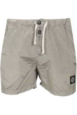 Stone Island Short Swimsuit In Iridescent Nylon