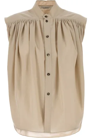 Serafini Cappuccino Polyester Blend Shirt