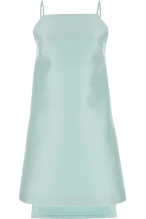 Prada Pastel Light-blue Satin Mini Dress