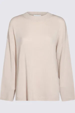 Allude Ecru Wool Knitwear