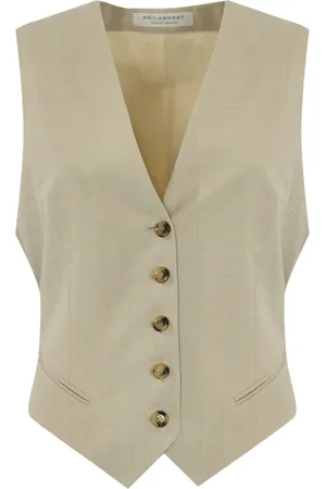 Serafini Vest In Cool Wool Blend