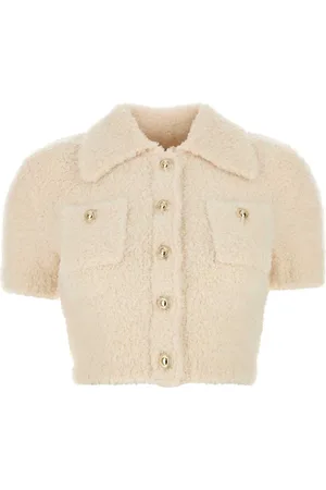 Self-Portrait Ivory Teddy Cardigan