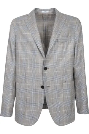 Boglioli /grey Linen Check Jacket