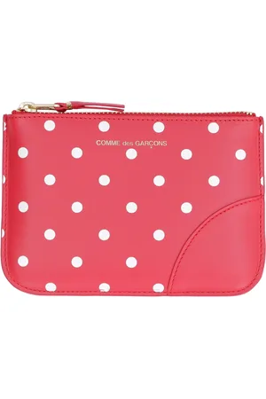 Comme des Garçons Logo Detail Flat Leather Pouch