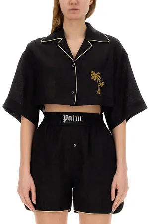 Palm Angels Cropped Bowling Shirt