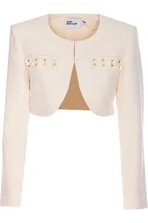 Self-Portrait 3d Sequin Cropped Jacket