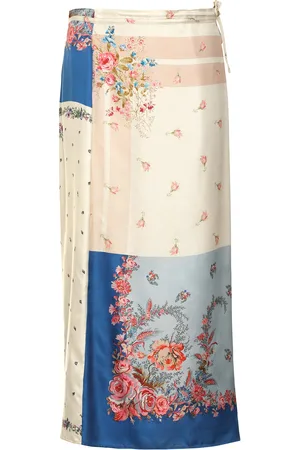 Max Mara Peggi Printed Silk Wrap Skirt