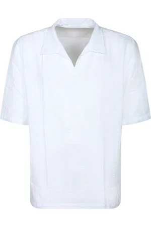 OFFICINE GENERALE Striped Cotton Polo Shirt