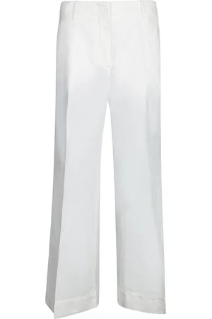 Incotex Ilya Ivory Cotton And Linen Trousers