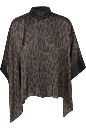 SACAI Leopard Patterned Satin Shirt