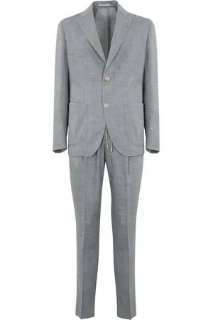 ELEVENTY Single-breasted Linen And Wool Suit
