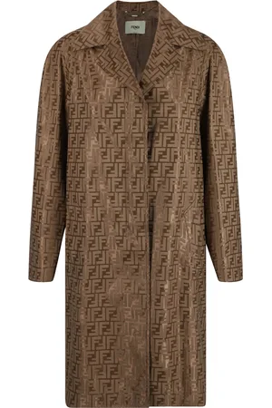 Fendi Ff Printed Long Sleeved Coat