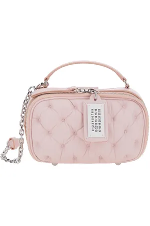 Maison Margiela Glam Slam Handbag With Logo Plate And Quilted Design In Leather Woman
