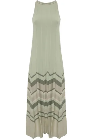 D.EXTERIOR D. Exterior Midi Striped Viscose Dress