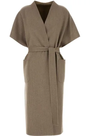 Fendi Cappuccino Stretch Cashmere Reversible Coat