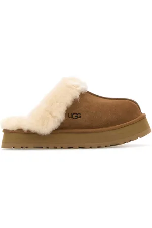 UGG Camel Suede Disquette Slippers