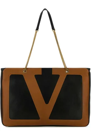 VALENTINO GARAVANI Black Nappa Leather Large Viva Superstar Shopping Bag