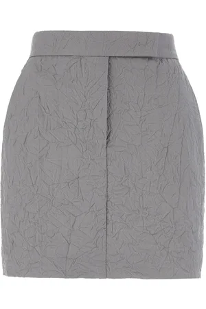 Max Mara Grey Wool Mini Skirt