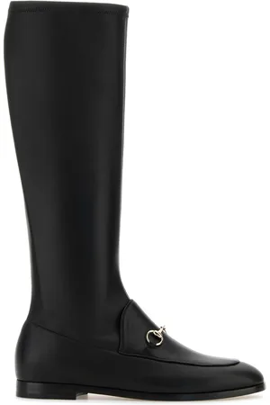 Gucci Black Leather Jordaan Boots