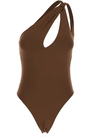 FEDERICA TOSI One-shoulder Swimsuit With Tie Detail In Tech Fabric Stretch Woman