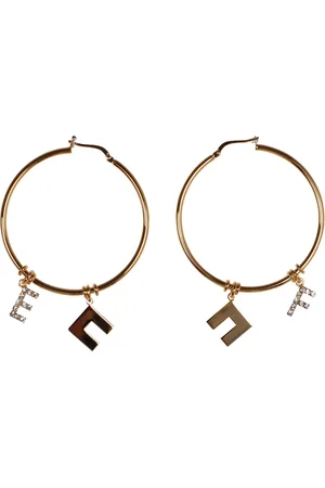 Elisabetta Franchi Logo Hoop Earrings
