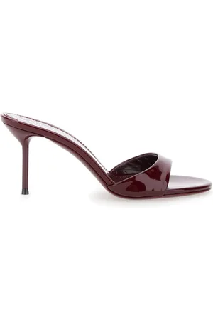 PARIS TEXAS Lidia Mules With Open Almond Toe And Medium Heel In Leather Woman