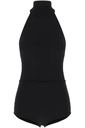 Max Mara Black Stretch Viscose Blend Bodysuit