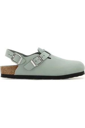 Birkenstock Mint Green Suede Tokyo Slippers