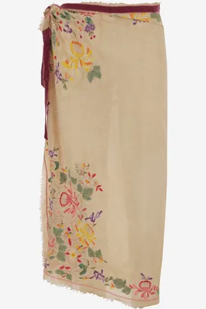Faliero Sarti Pareo With Flower Decoration