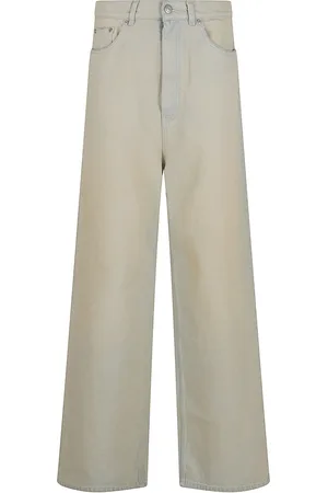 Stella McCartney Sand Overdyed Wide Leg Jeans