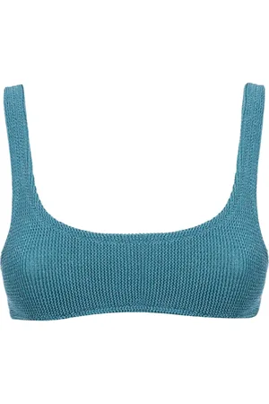 MC2 SAINT BARTH Woman Teal Classic Lurex Crinkle Bralette Naima